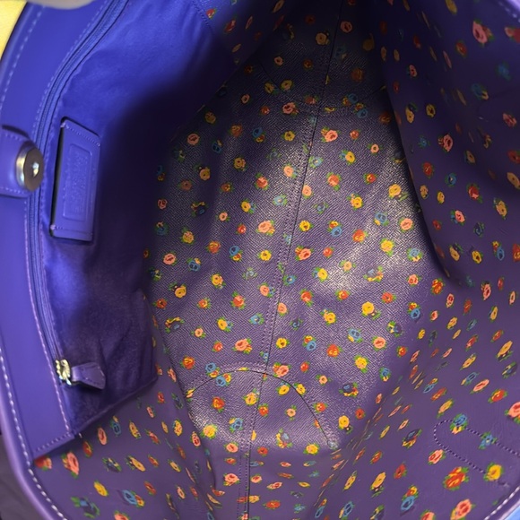 COPY - New with tags purple coach signature city tote( NOT SOLD) - Picture 8 of 8